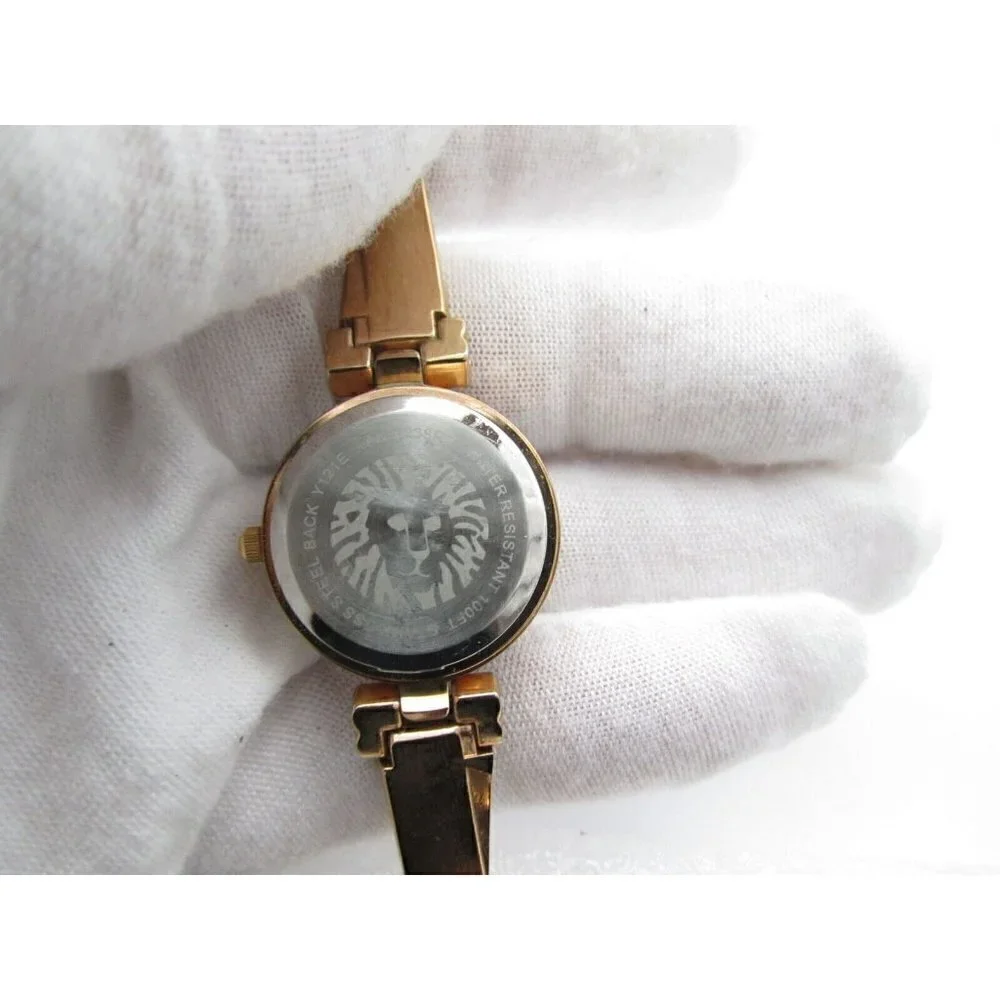 Women Anne Klein Crystals Quartz WR Analog Dial Causal Round Watch (G444)